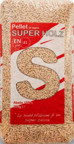 Pellet Super Holz — Alto potere calorifico, sacco 15kg