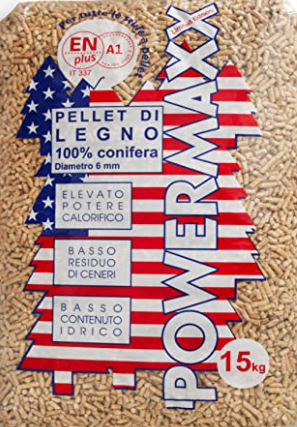 Pellet Powermaxx — Abete ENplus A1, sacco 15kg